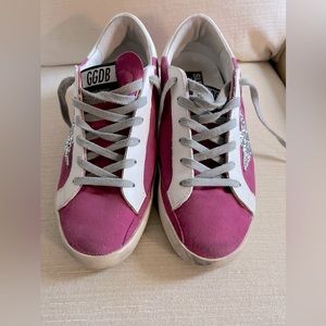Authentic Golden Goose Superstar fuchsia suede sneakers. Size 38.